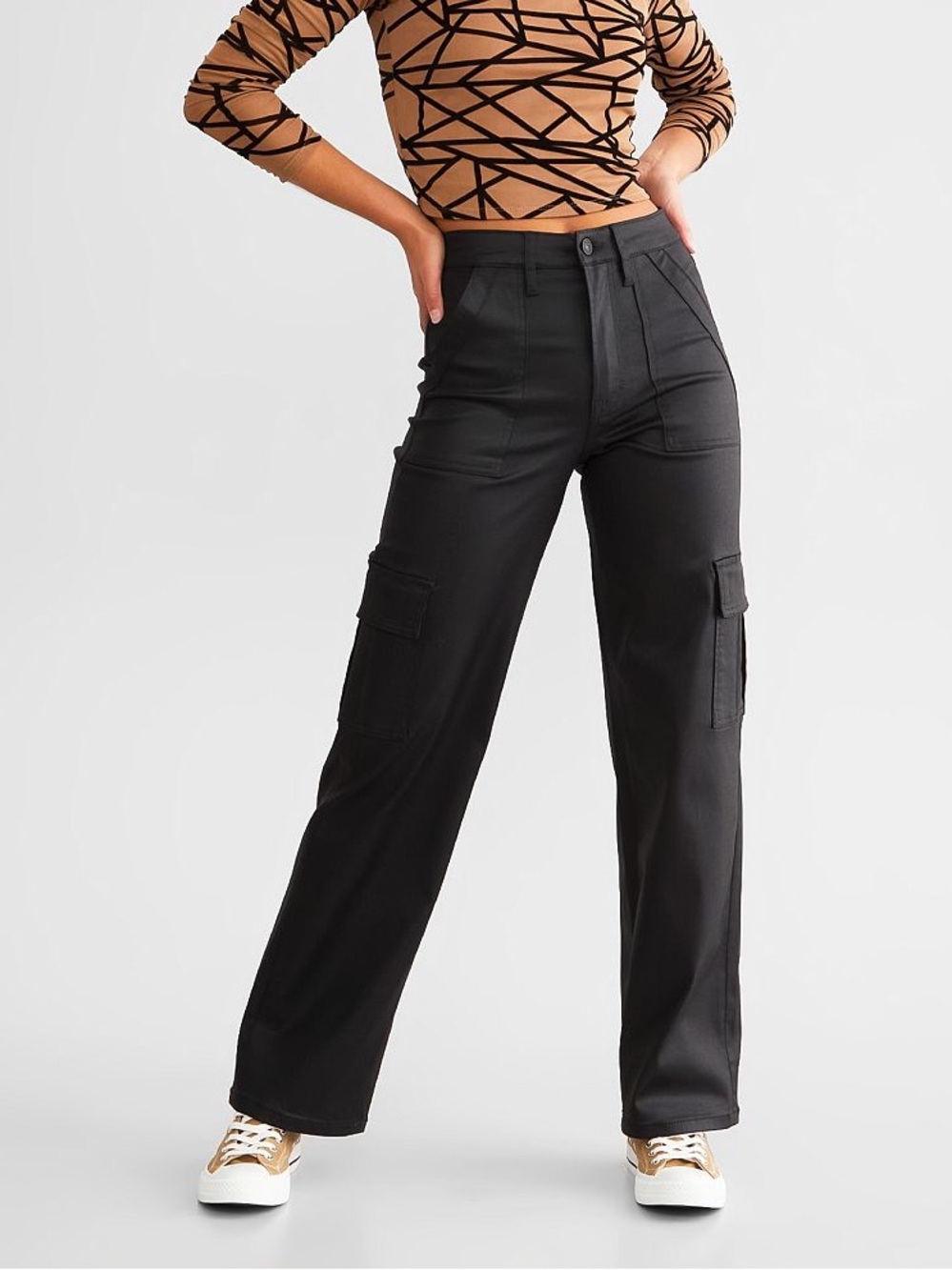 Hidden Jeans Logan Dad Coated Cargo Stretch Pant